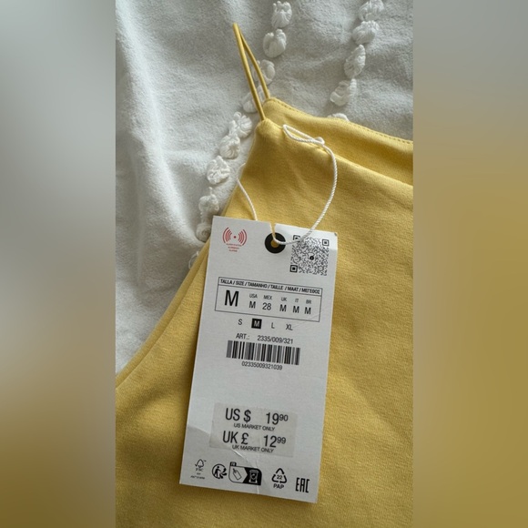 Zara Yellow Halter Top Tank - Picture 4 of 6